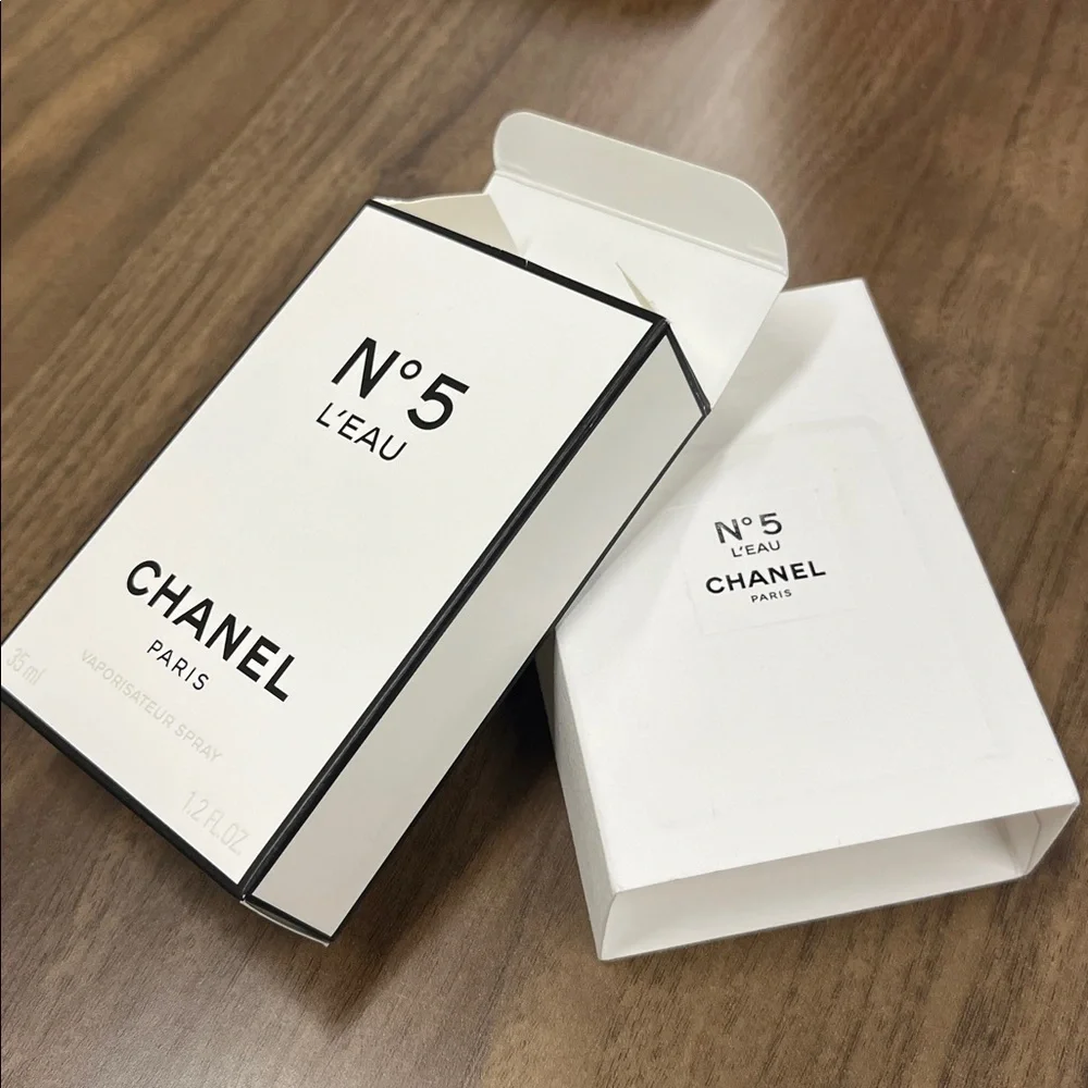 Chanel No.5 L’Eau Empty Box 1.2 oz‎ Authentic Perfume Packaging ONLY